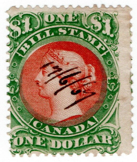 (I.B) Canada Revenue : Bill Stamp $1