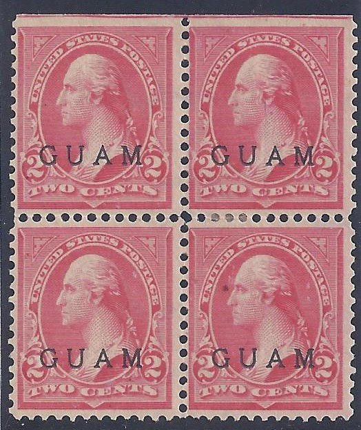 Guam scott #2A Block of four Mint LH VF