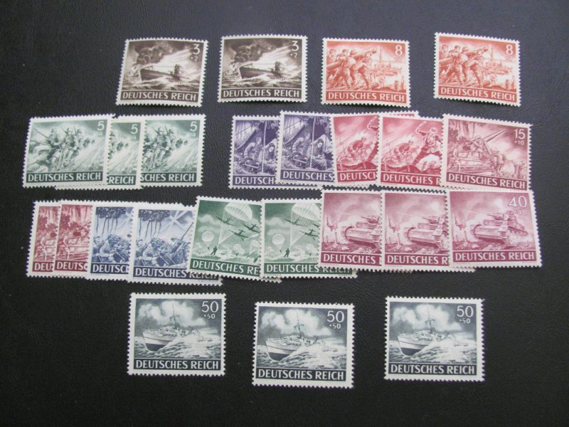 GERMANY 1943 SC# B218/229 WAR LOT (115)