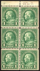 1923, US 1c, Franklin, MNH, Sc 552a