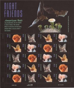 US Stamp 2002 American Bats 20 Stamp Sheet Scott #3661-4