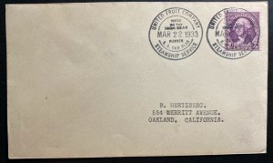 1933 USA SS San Blas Paqueboat United Fruit UFC Cover To Oakland Ca