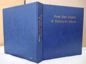 **New 100 First Day Covers & Postcards Album (Blue) Great for Your collections.