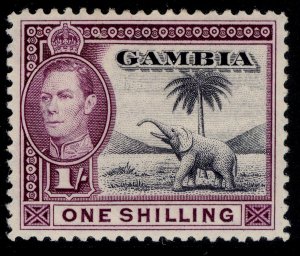 GAMBIA GVI SG156, 1s slate-blue & violet, M MINT.