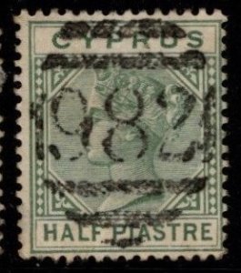 1881 Cyprus Scott #- 11 Half Piastre Queen Victoria Used