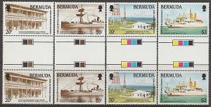 EDSROOM-11283 Bermuda 601-604 MNH 1990 Complete Gutter Pairs CV$22.10