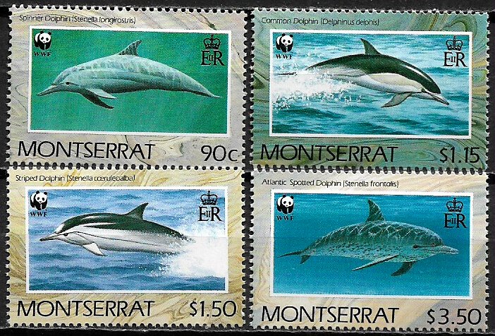 Montserrat #753-6 MNH Set - Dolphins - Marine Life