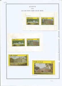 STAFFA - 1982 - Stately Homes - Sheets - Mint Light Hinged - Private Issue