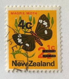New Zealand 1972 Scott 480 used - 4c on 2.1/2c, Butterfly