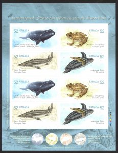 Canada Sc# BK358 Booklet MNH 2007 52c Endangered Species