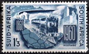 South Africa SC#240 1'3 S Centenary of South African Railways (1960) MNH