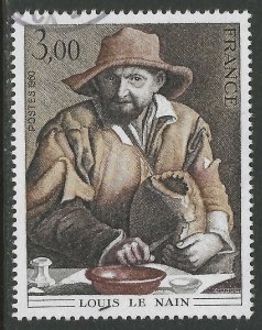 FRANCE 1980 3fr  Peasant by Louis Le Nain Art Series Sc 1692 VFU