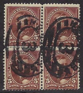 US Scott #270 Used Block of Four F-VF