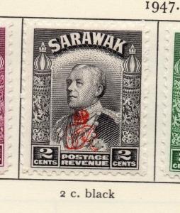 Sarawak 1947 Early Issue Fine Mint Hinged 2c. Optd 216357