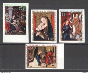 Fr470 Imperf 1969 Dahomey Air Mail Art Paintings Michel #399-402 4St Mnh