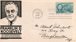 1946 FDC - Franklin D. Roosevelt - Better Cachet - F25721