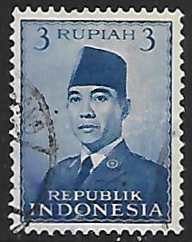 Indonesia # 392 - President Sukarno - used  -{GR46}