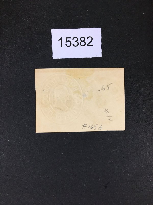 MOMEN: US STAMPS  # U 3c CUT SQUARE FANCY CANCEL USED LOT #15382