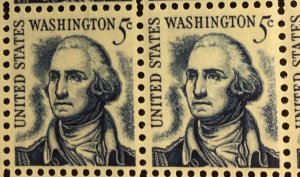 1283B George Washington Clean Face Shiny gum MNH 5 c Sheet of 100 FV $5