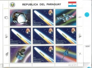 78581 -  PARAGUAY - STAMPS: 1986  SPACE Astro   MNH - SPECIMEN Halley's