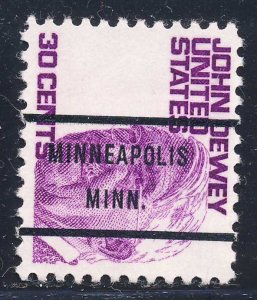 Minneapolis MN, 1291-71 Bureau Precancel, 30¢ Dewey