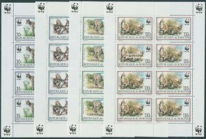 Burundi 1992, WWF 4 m/ss, MNH