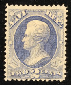 US Scott O36 Mint HR OG 2c ultramarine Navy Official Lot KU056 bhmstamps