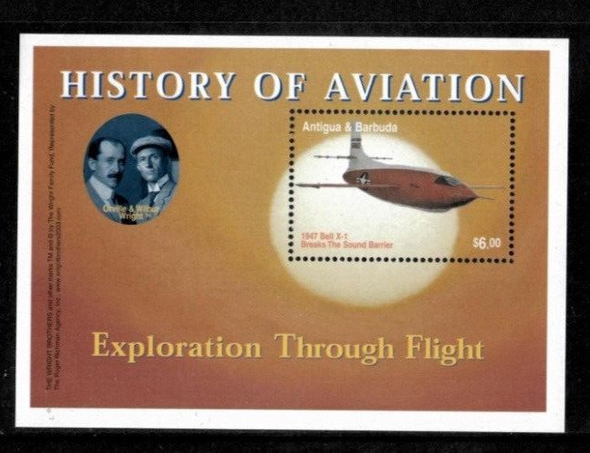 Antigua 2003 - History of Aviation - Souvenir Stamp Sheet - Scott #2691 - MNH