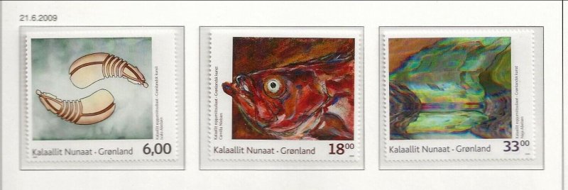 Greenland Sc 545-7 NH SET of 2009 - Art - Paintings