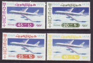 Kuwait-Sc#435-8- id11-unused NH set-Planes-Airlines-1969-