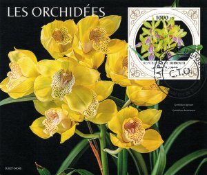 DJIBOUTI 2021 - Orchids /  minisheet