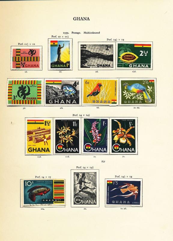 GHANA 1952/61 Mint &Used Collection Appx 100 Items (AU10775)