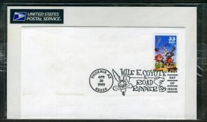 Scott #3391 -  Wile E. Coyote & Road Runner - FDC