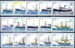 Definitive. 1977 Postal Boats.