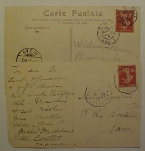 FRANCE TPO'S OF 1900 DECARE 1 TO SWISS