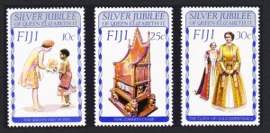 Fiji Queen Elizabeth II Silver Jubilee 3v 1977 MNH SC#371-373 SG#536-538