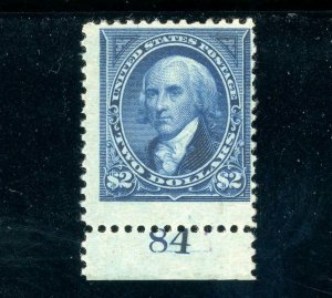 USAstamps Unused FVF US 1894 $2 Bureau Issue Plate Single Scott 262 OG MLH