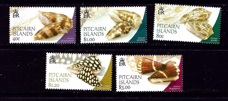 Pitcairn Is 572-76 MNH 2003 Cone Shells