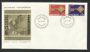 Greece 916-917 Europa 1968 U/A FDC 