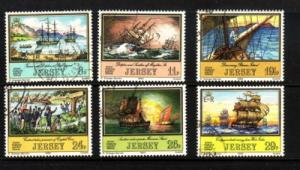 Jersey Sc 300-5 1982 de Carteret ships stamp set used