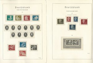 Germany DDR Stamp Collection on 10 Hingless Lighthouse Pages 1949-53, JFZ