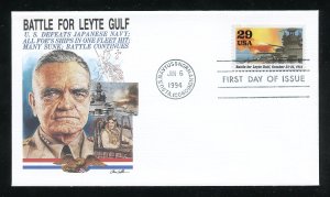 US 2838i World  War II - Battle for Leyte Gulf UA Fleetwood cachet FDC