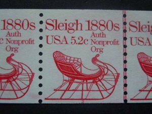 #1900 PNC5 5.2c Sleigh Plate #2 Top & Bottom EFO MNH OG VF