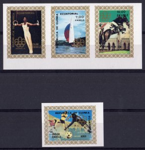 Equatorial Guinea 1976 Montreal Olympics/Argentina World Cup IMPERFORATED MNH