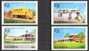 Zambia 1974 100 Years UPU Universal Postal Union set of 4 MNH