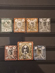 Iran 53-59 Used 1882-84 Complete Set