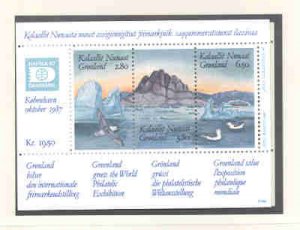 Greenland Sc 175 1987 Hafnia '87 stamp sheet mint NH