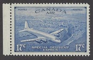 Canada #CE4 MNH single, plane & view of city, correct grave accent over E