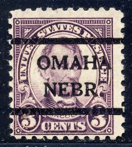 Omaha NE, 584-41 Bureau Precancel, 3¢ Lincoln