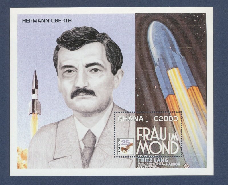 GHANA - Scott 1702  S/S - FVF MNH -  Herman Oberth  - Rocket  Space, 1994